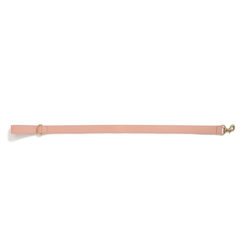 Leather leash Poldo rosa