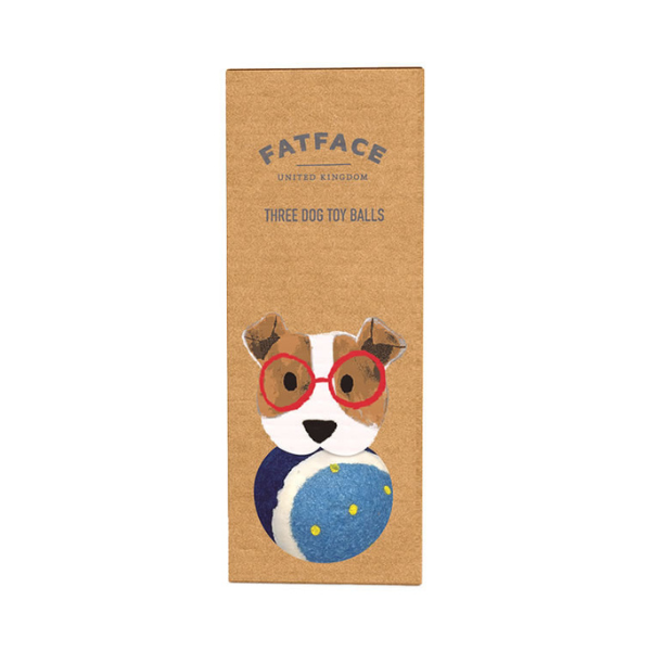 Paquete de 3 pelotas de juguete FatFace Danish