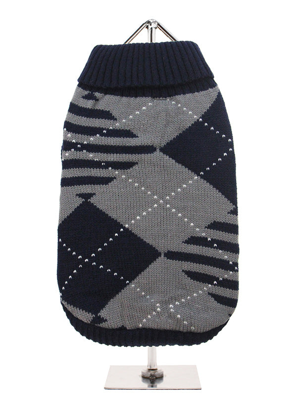 Blue / Gray Diamond Sweater
