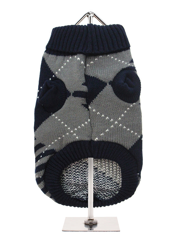 Blue / Gray Diamond Sweater