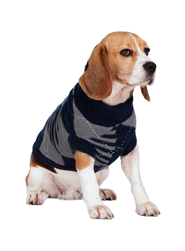 Blue / Gray Diamond Sweater