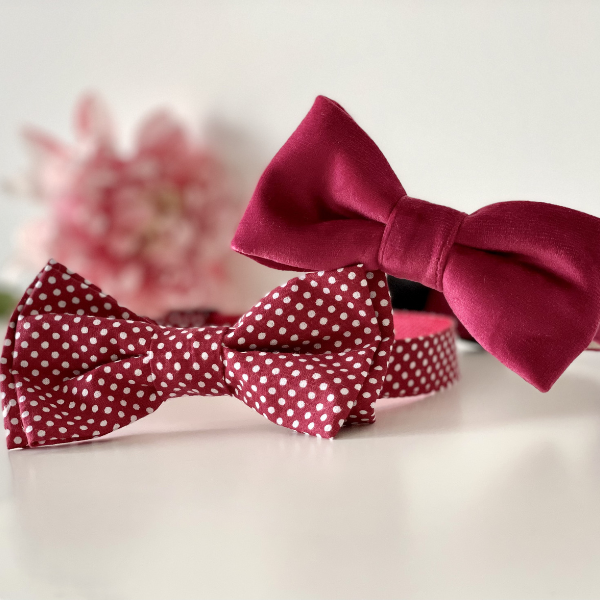 Glam Amaranth Bow Tie Collar Oh Charlie