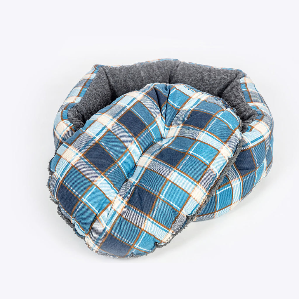 FatFace Fleece Check Deluxe Slumber Bed Danish