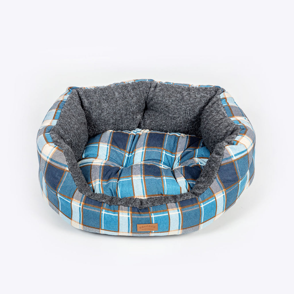 FatFace Fleece Check Deluxe Slumber Bed Danish