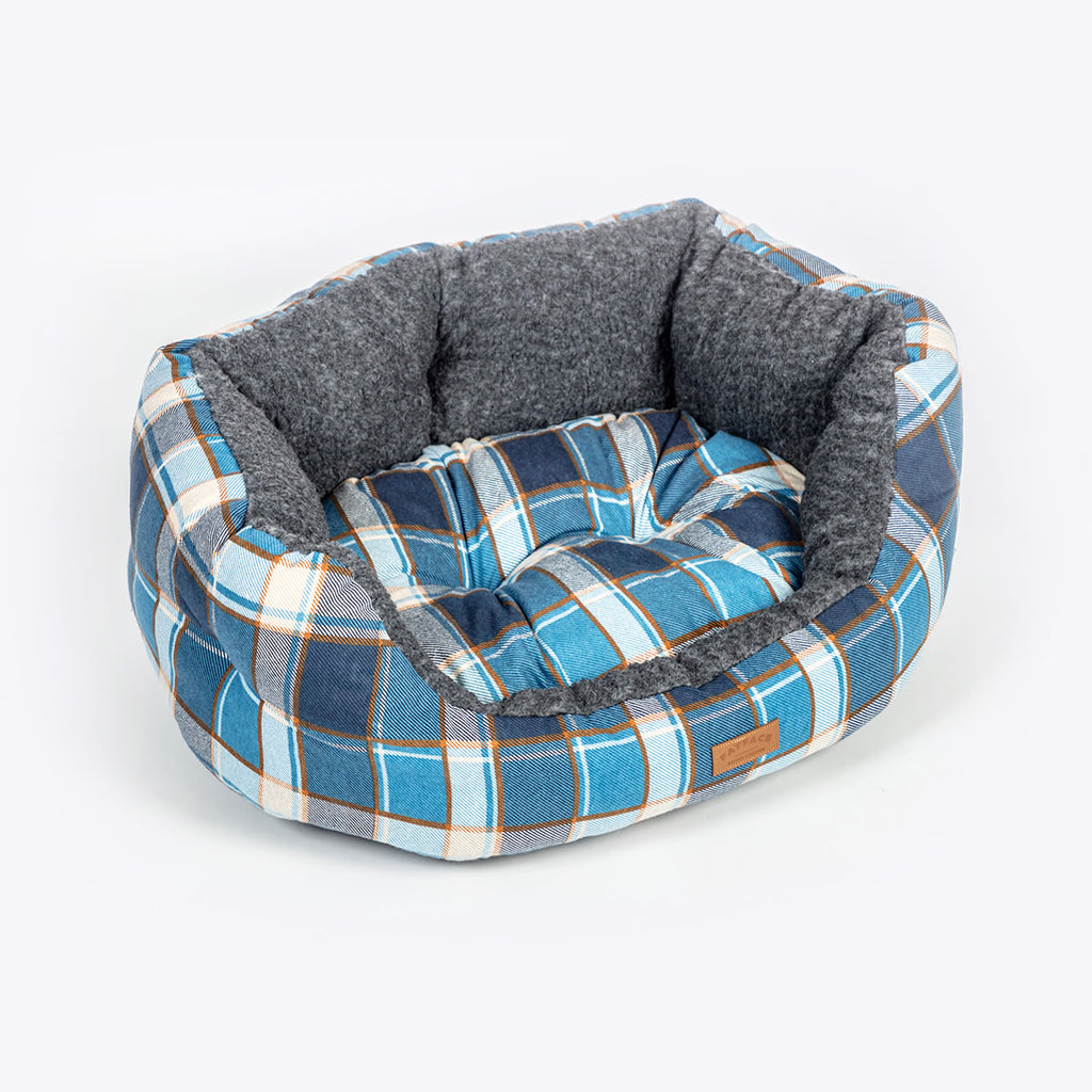 FatFace Fleece Check Deluxe Slumber Bed Danish