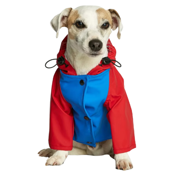 Impermeable Sarah Rojo y Azul
