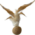 Silvervine Ball with Feather-CROCI