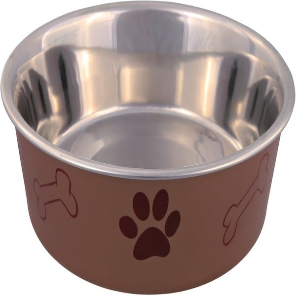 Trixie Comedero Acero INOX, Recub. Plástico,0.75L,ø17cm