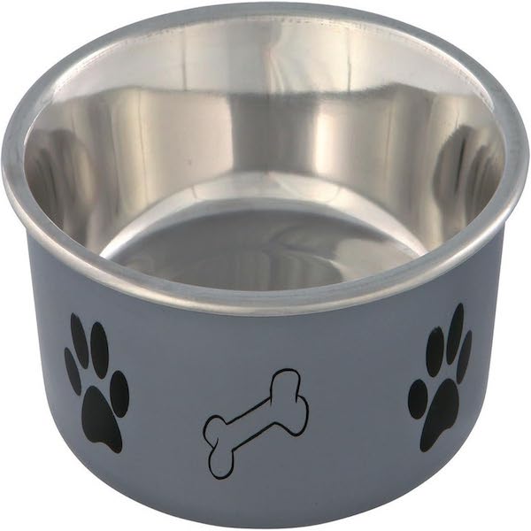 Trixie Comedero Acero INOX, Recub. Plástico,0.75L,ø17cm