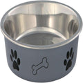 Trixie Comedero Acero INOX, Recub. Plástico,0.75L,ø17cm