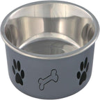 Trixie Comedero Acero INOX, Recub. Plástico,0.75L,ø17cm