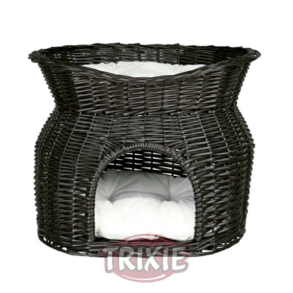 Cueva Mimbre con Cama Superior Trixie