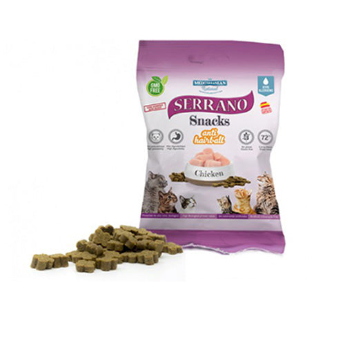 Snacks para Gato Serrano de Pollo Antibolas de Pelo