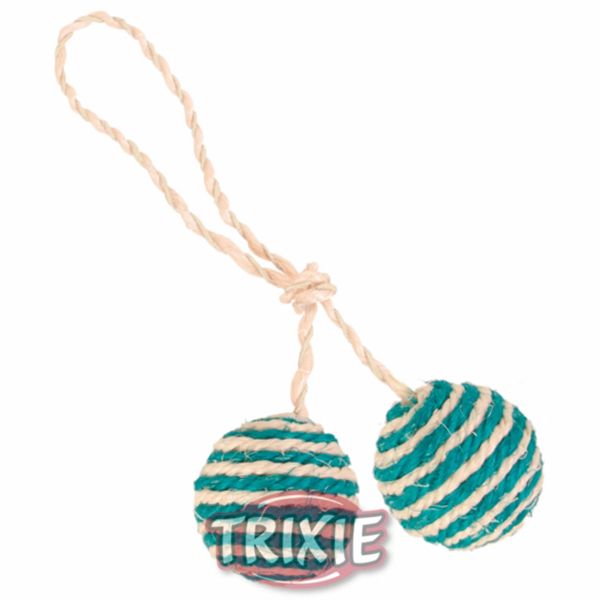 2 Pelotas cuerda sisal con Catnip Trixie