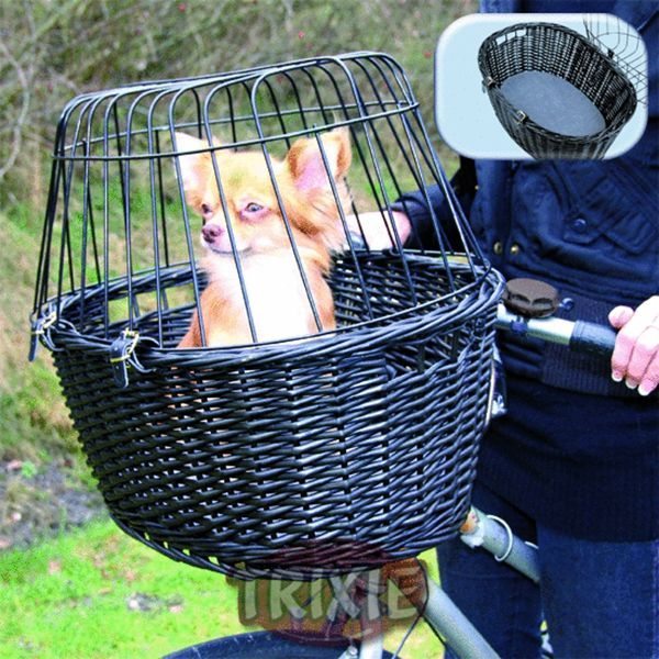 Cesta Bicicletas mimbre con rejilla