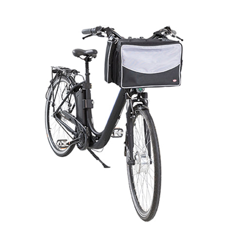 Bolsa frontal para bicicleta negra y gris | ARISTOPET