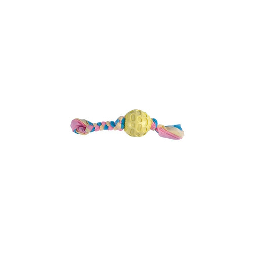 Pelota para perro con cuerda de trapillo