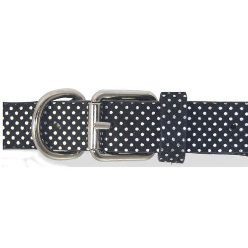 Collar para perros topitos negro