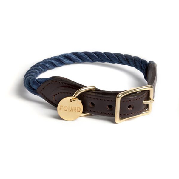 Collar de soga y cuero Found My Animal