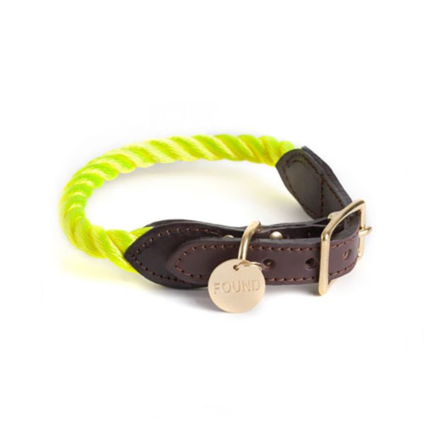 Collar de soga y cuero Found My Animal