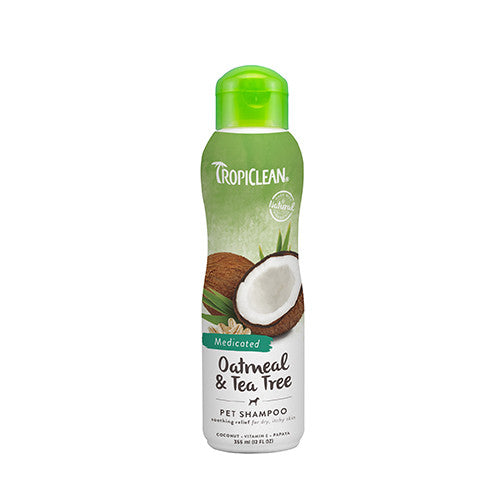 Oatmeal &amp; Tea Tree Shampoo: champú calmante para perros de Tropiclean