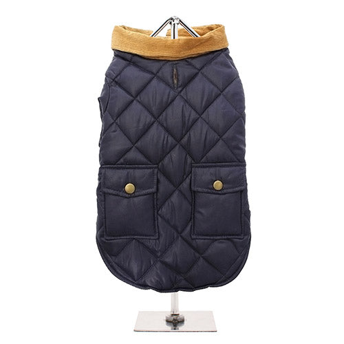 Abrigo para Perro Navy Blue Quilted
