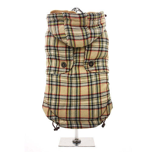 Abrigo para Perro Marrón Tartan Coat