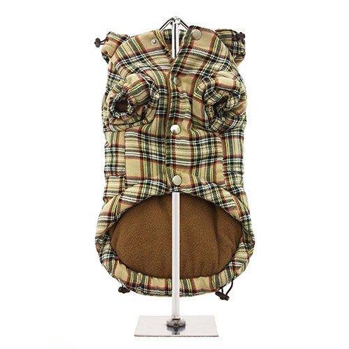 Abrigo para Perro Marrón Tartan Coat