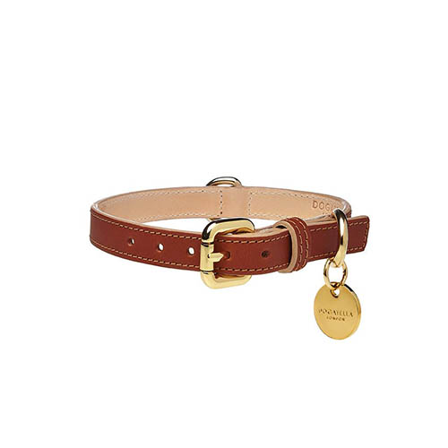Collar para Perro de Cuero Marrón