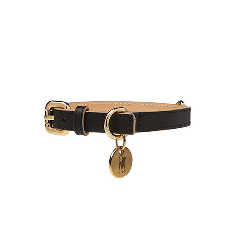 Collar para Perro de Cuero Negro Classic