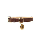 Collar para Perro de Cuero Marrón Oscuro Classic