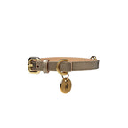 Collar para Perro de Cuero Bronce