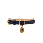 Collar para Perro de Cuero Azul Navy