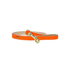 Correa para Perro de Cuero Naranja Neón