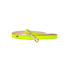 Correa para Perro de Cuero Amarillo Neón