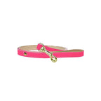Correa para Perro de Cuero Rosa Neón