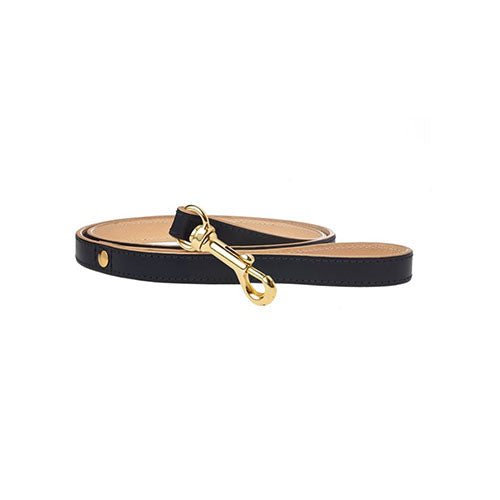 Correa para Perro de Cuero Azul Navy Classic