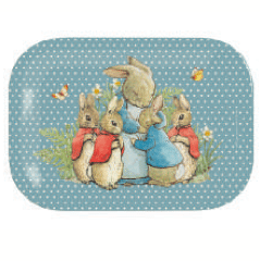 Bandeja Beatrix Potter azul topos