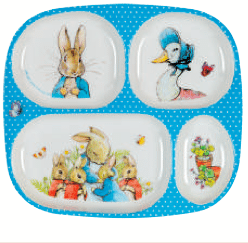Plato de compartimentos Beatrix Potter