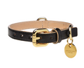 Collar para Perro de Cuero Negro Patente