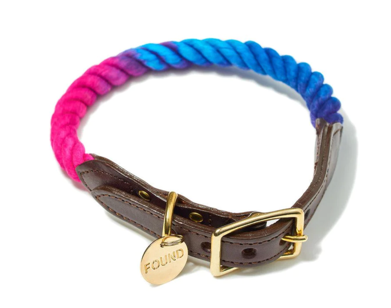 Collar de Soga y Cuero Found My Animal
