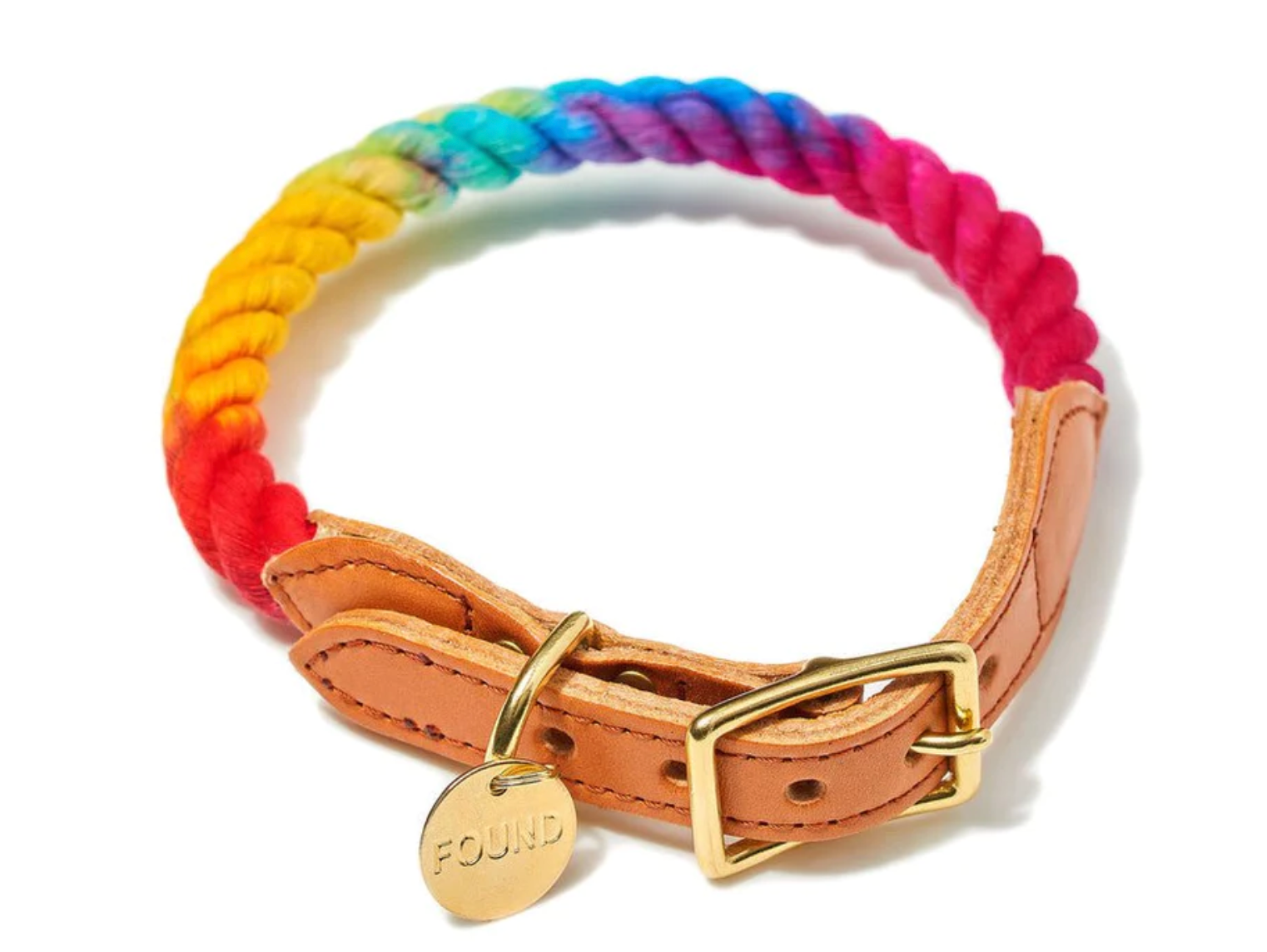 Collar de Soga y Cuero Found My Animal