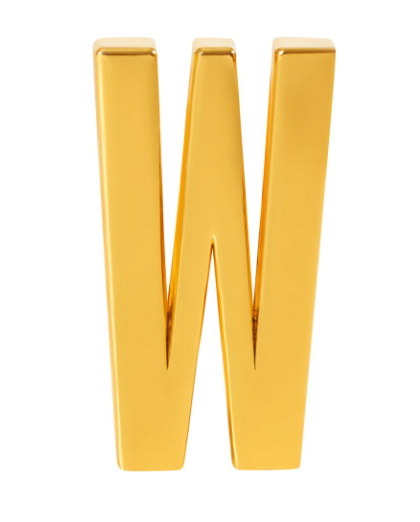 Letter W to personalize your necklaces