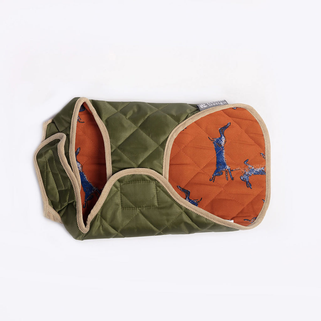 Quilted Dog Coat Blue - Quilted dog coat