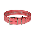 Tuynec Leather Collar with Parasite Repellent Cover Salmon Pink