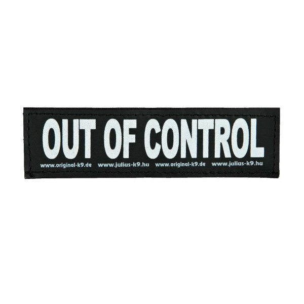 2 Etiquetas Velcro Julius-K9 OUT OF CONTROL