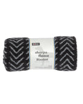 Sherpa Fleece Charcoal Arrows Blanket Danish