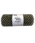 Green Herringbone Danish Sherpa Fleece Blanket