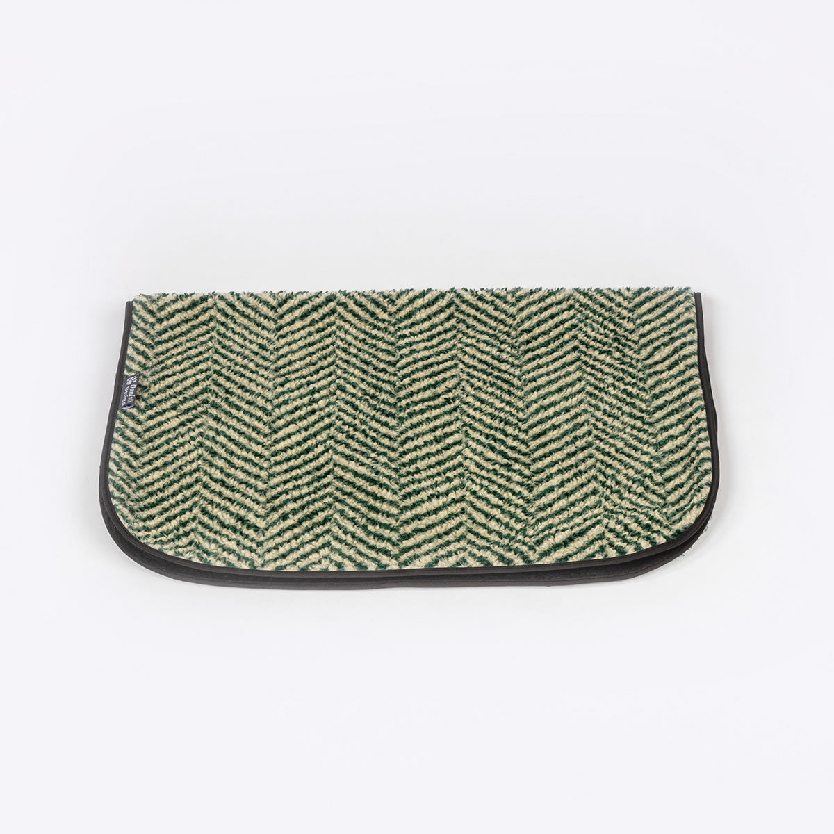 Manta Sherpa Fleece Green Herringbone Blanket Danish