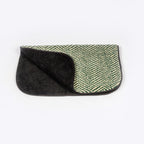 Green Herringbone Danish Sherpa Fleece Blanket